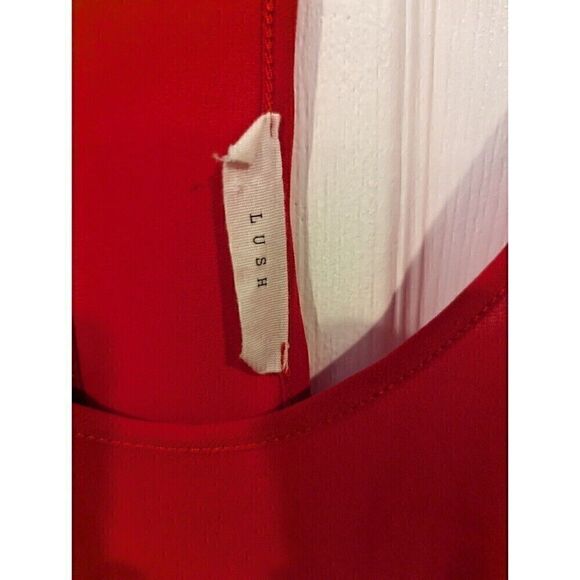 Lush Sheer Cherry Red Flowy Tank Size‎ Medium Women's Racerback feminine - Picture 3 of 5